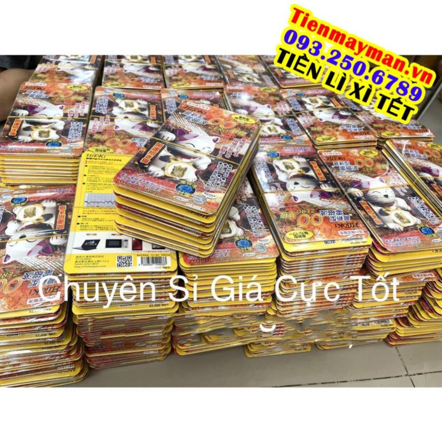 Miếng dán chip chống bức xạ điện từ nhật bản hitoki hình mèo thần tài , ngăn bức xạ điện thoại