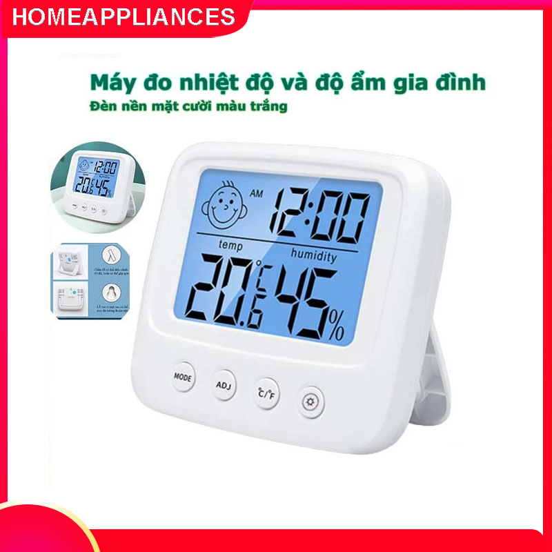 Nhiệt ẩm kế điện tử đo nhiệt độ, độ ẩm phòng 3 trong 1 có đèn ban đêm