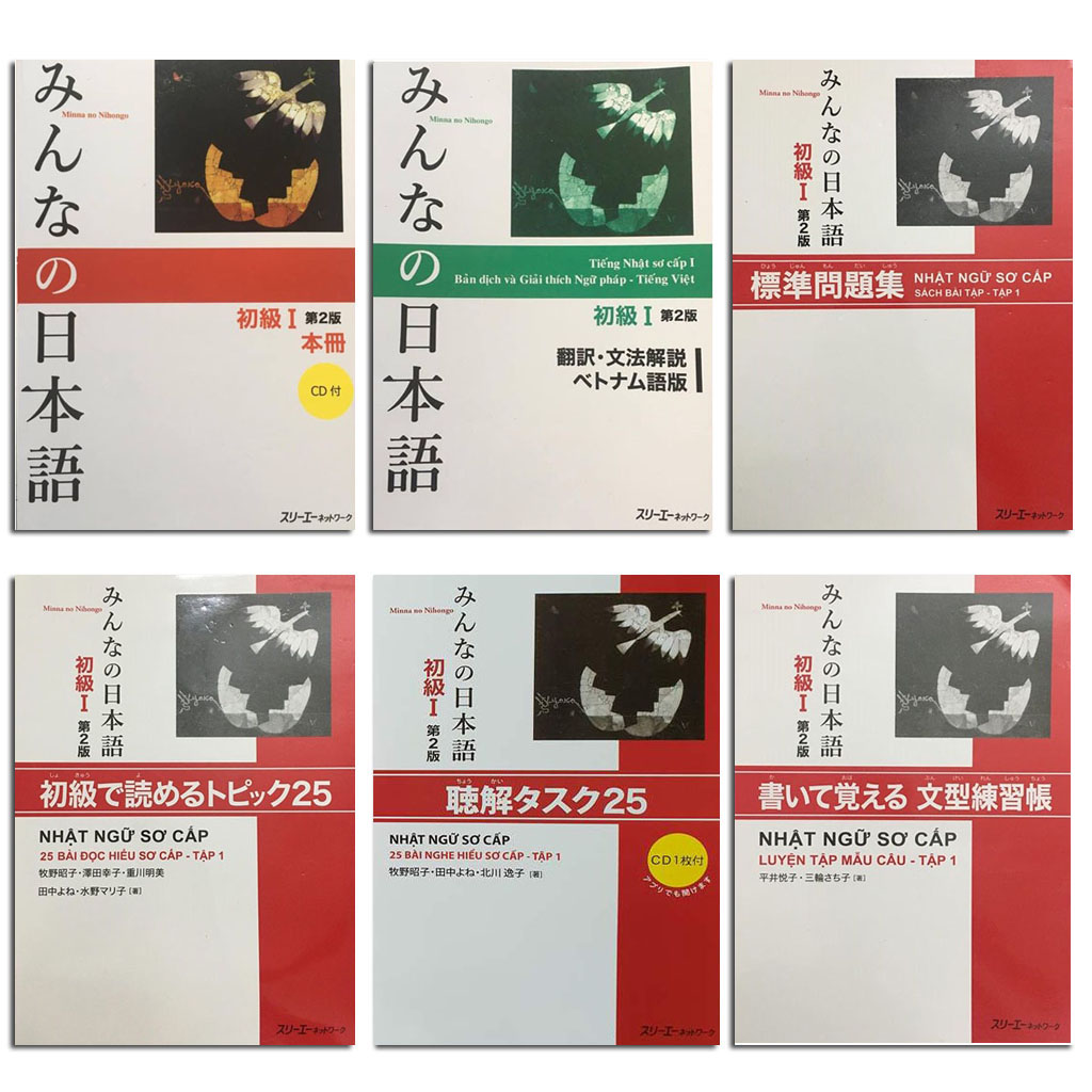Sách - combo minna no nihongo sơ cấp 1 trình độ n5 - dành cho người bắt đầu học tiếng nhật