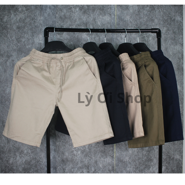 Quần short nam, Quần short chun nam cao cấp, Chất liệu kaki dày dặn, mềm mịn, co giãn, mặc bao thích bao thoải mái_Lỳ ơi