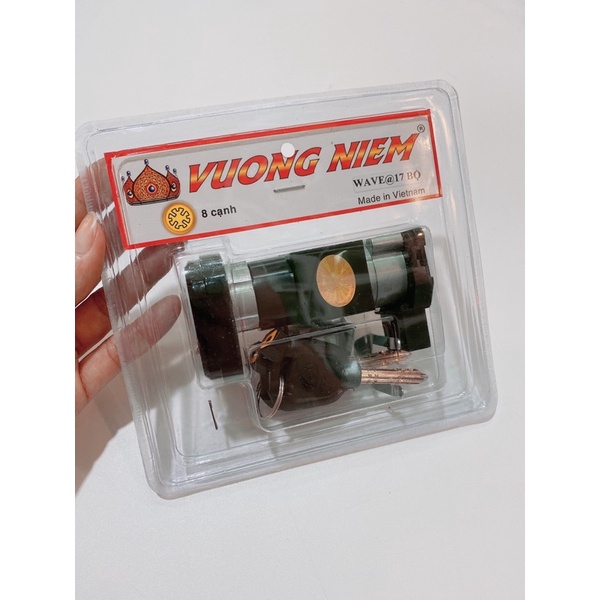 Bộ ổ khoá từ 8 cạnh xe WaveA 17 chống cướp hiệu Vương miện chính hãng