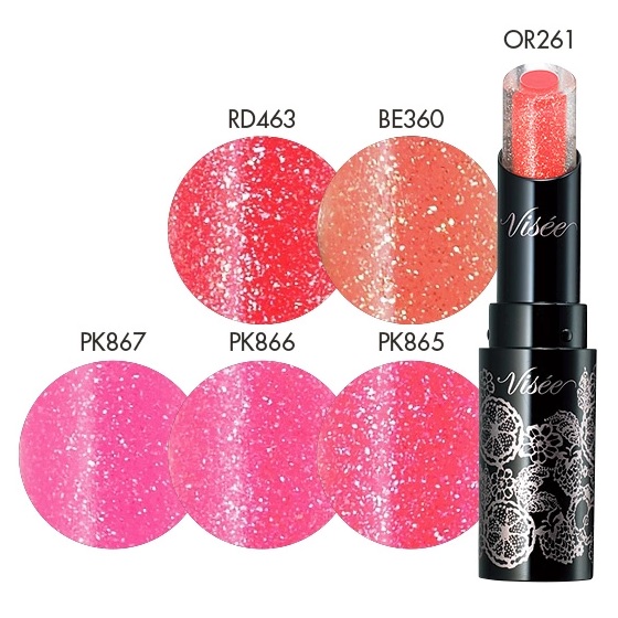 Son thạch Kose Visee Crystal Duo Lipstick Sheer - Nhật Bản
