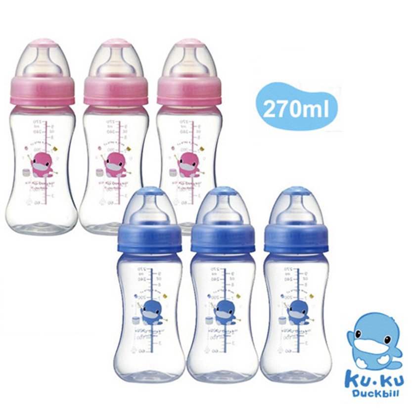 bình sữa cổ rộng nhựa pp KUKU ku5923 - 270ml - set 3 bình