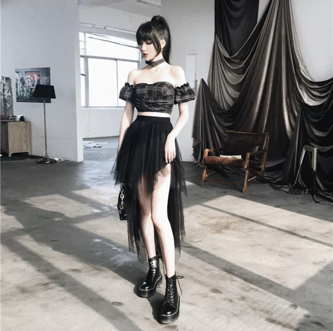  chân váy lưới dáng đuôi tôm siêu hot hit 