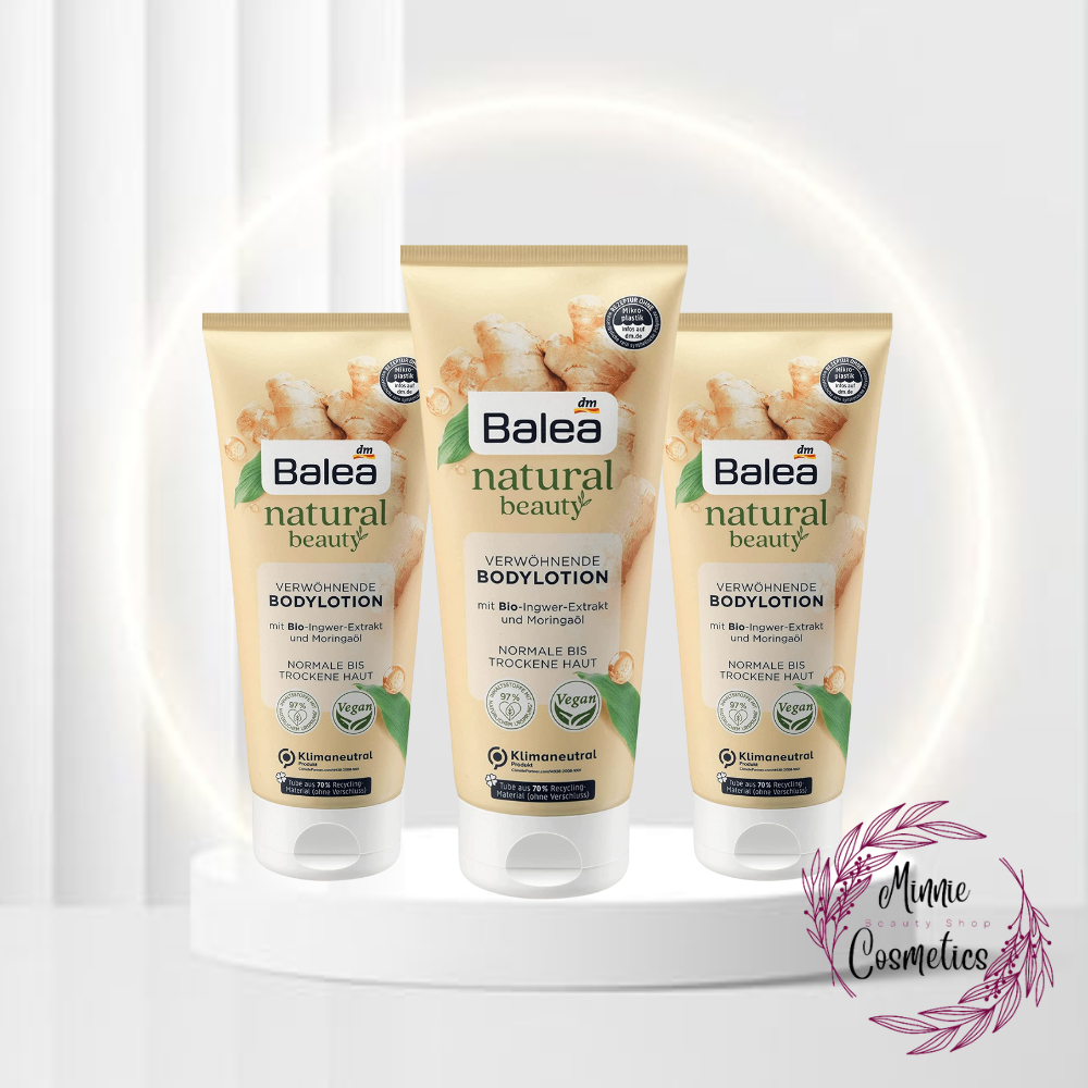 Sữa dưỡng thể balea natural beauty chiết xuất gừng hữu cơ & dầu moringa - đức