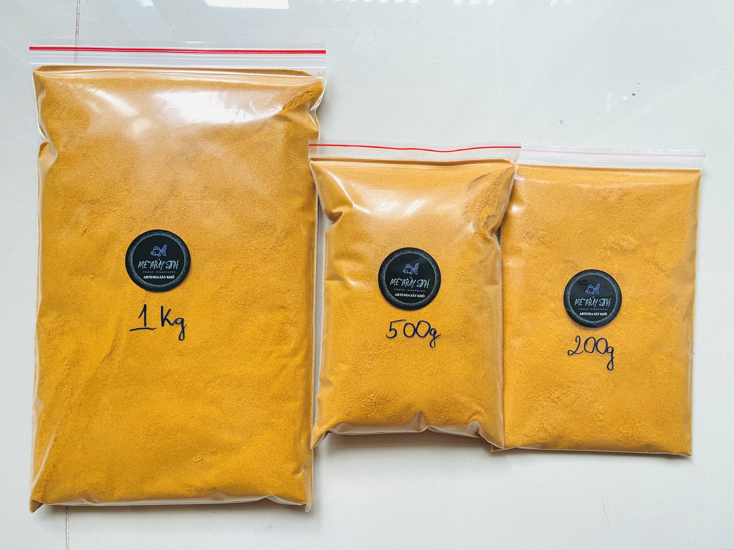 (Sỉ 200g - 500g -1Kg) Artemia sấy khô, Không Cần Ấp, Artemia Bột - Thức Ăn Cá Cho Cá con mới đẻ, Cá Bảy Màu, Betta,...