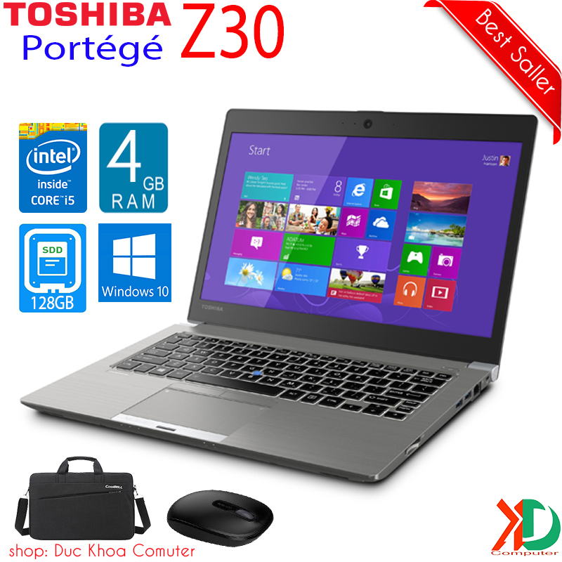 [Trả góp 0%]Laptop Toshiba Dynabook R634/Z30 core i5-43000U 4gb Ram 128gb SSD 13.3inh HD vỏ nhôm