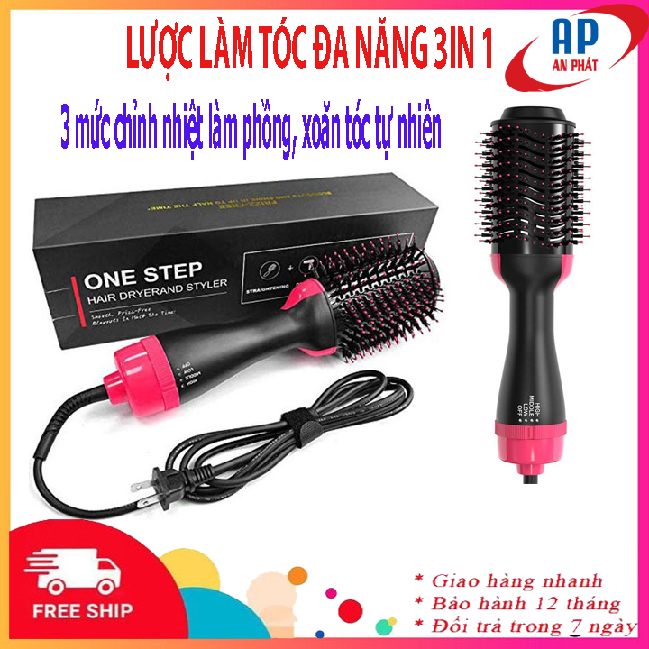 Máy làm tóc đa năng 3 trong 1 One Step chải tóc, uốn cụp, làm phồng- máy làm kiểu tóc- lược điện uốn cụp tóc