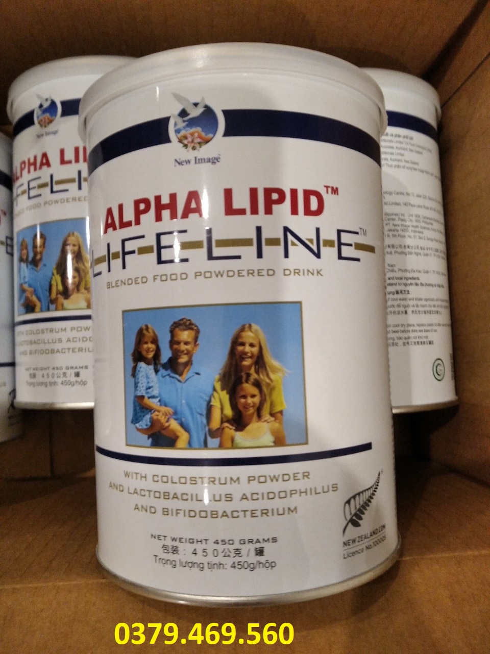 Sữa non Alpha Lipid Lifeline 450g ( Nguyên Mã Code ) Nhập khẩu nguyên hộp từ New Zealand