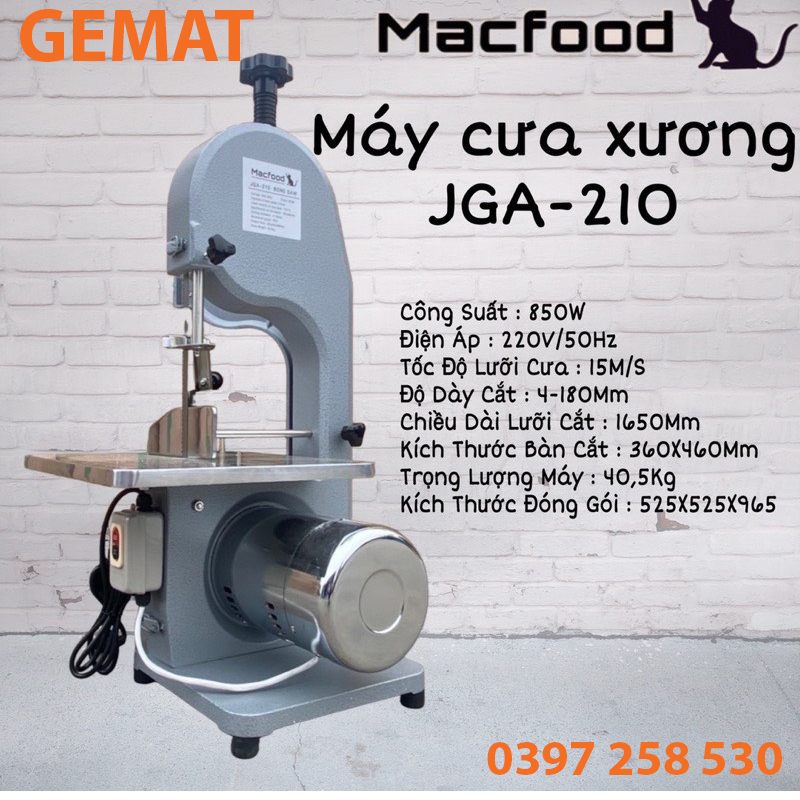 Máy cưa xương công nghiệp JAG-210 chuyên cưa xương bò heo cắt thịt đông lạnh siêu bền động cơ mạnh 850W