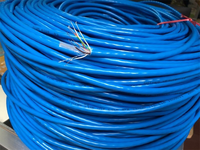 Dây mạng cat6 50m dây mạng CAT6 bấm sẵn 2 đầu Xanh - Trắng