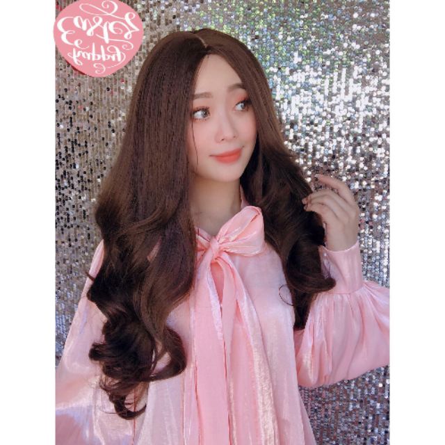 Tóc giả nữ cả đầu 🥰FREESHIP🥰-Tóc giả nguyên đầu xoăn dài hai mái mẫu mới