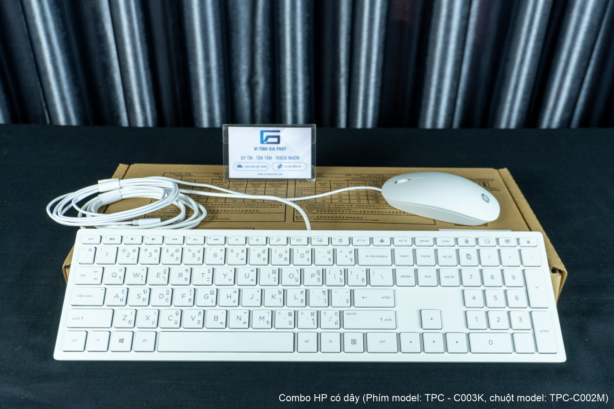 Combo phím chuột máy tính hp - new 100%, bh 12t