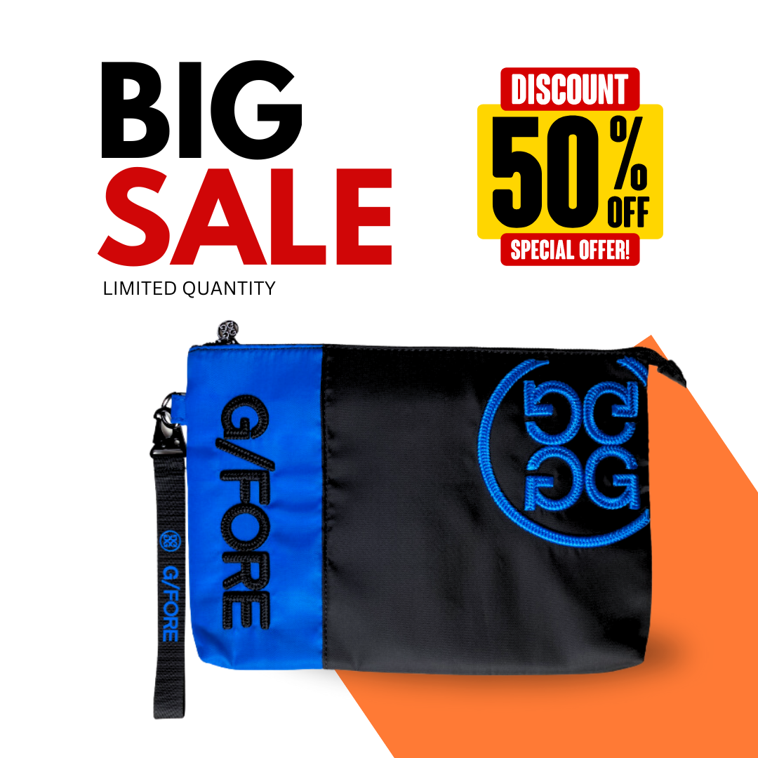 Túi clutch golf vải thời trang thêu - pouch bag