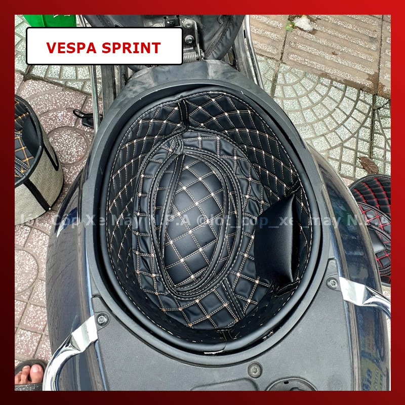 [HCM]Lót Cốp Xe Máy cho Vespa Sprint-Primavera Chống Sốc - Cách Nhiệt Có TÚI để giấy tờ.