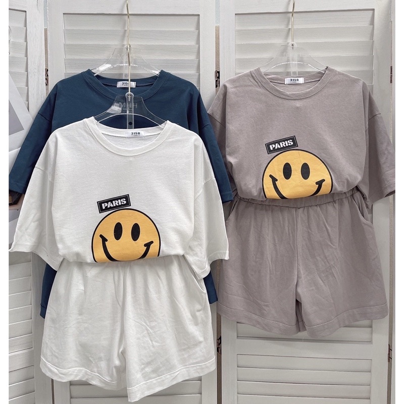 Set bộ đùi chất cotton freesize 38-65kg - Mặt Cười Paris