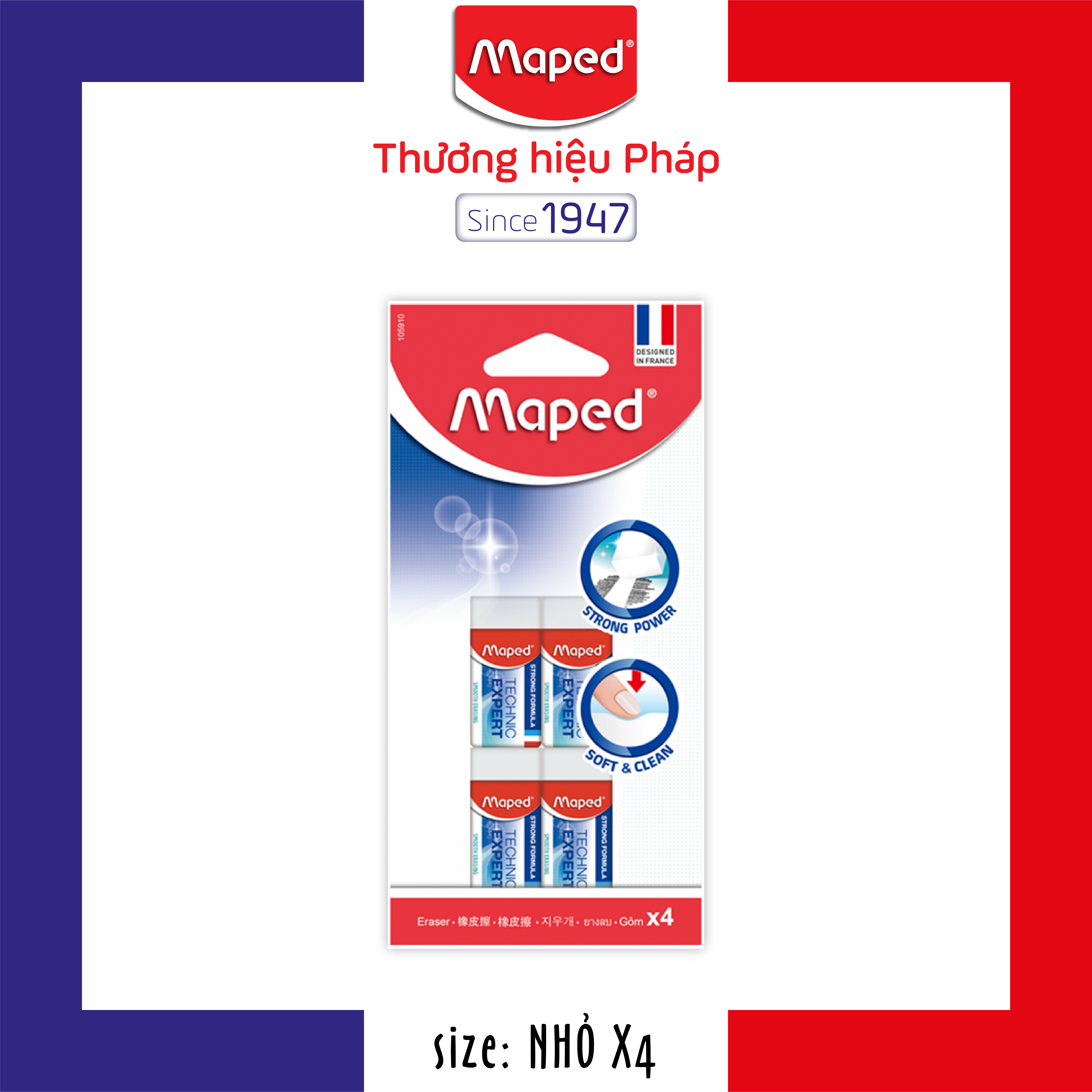 Maped - gôm expert nhỏ - túi 4