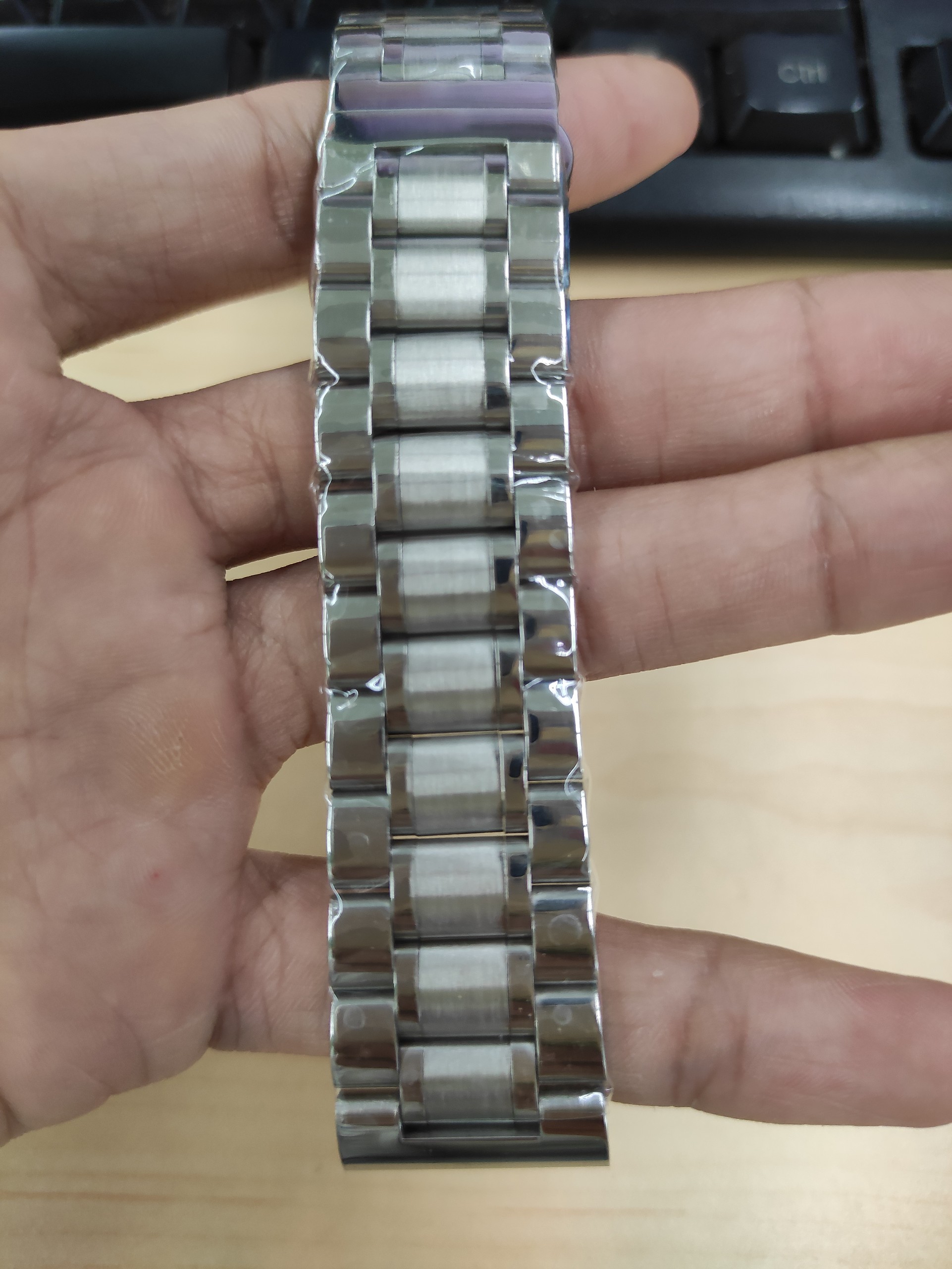 Dây đồng hồ thép không rỉ inox đúc đặc cao cấp size 22mm