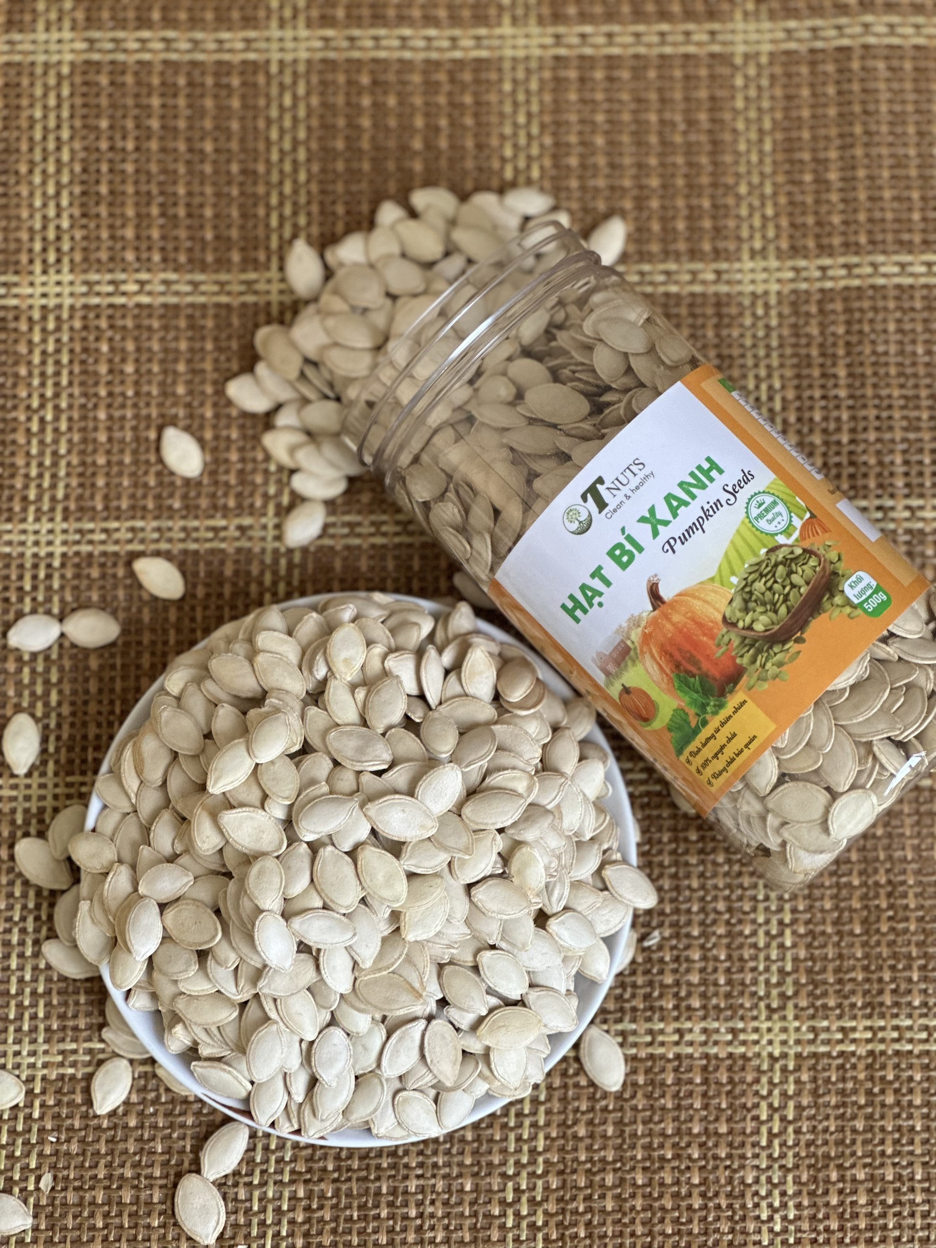500G HẠT BÍ CÒN VỎ SIZE LỚN 10+ RANG TAY MỚI MỖI NGÀY SHOP THUÝ ANH