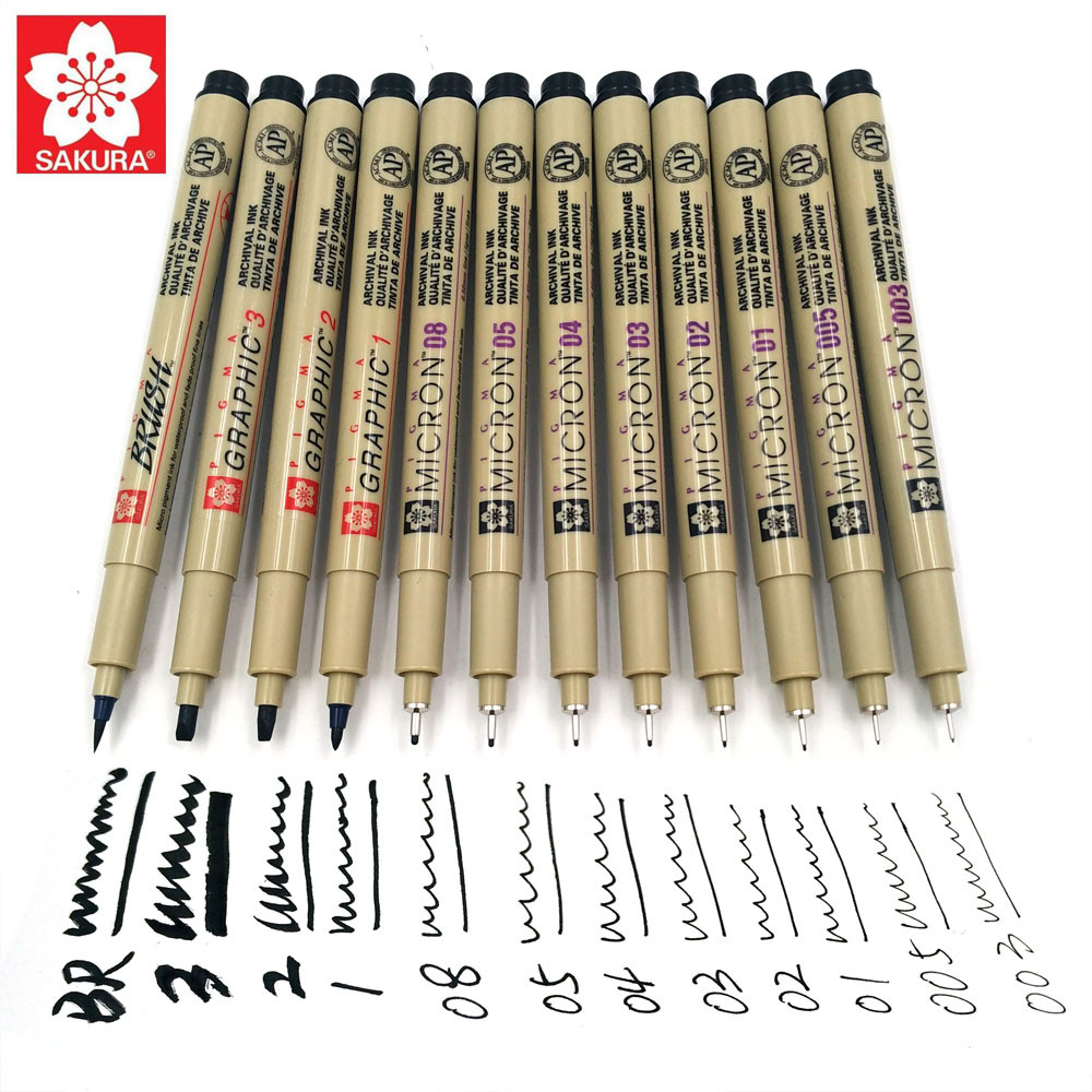 Sakura Pigma Micron Needle Pen XSDK Black color Marker Brush Liner