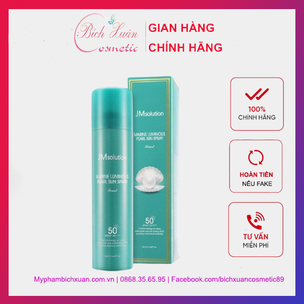 Xịt chống nắng jm solution ngọc trai spf50+ /pa +++ 180ml