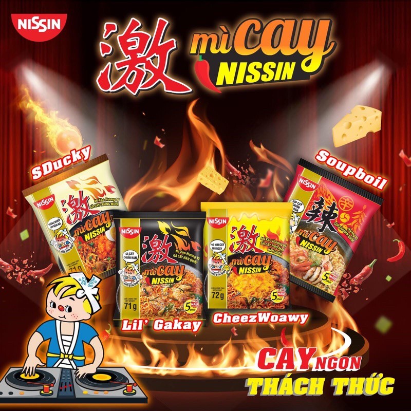 Mỳ cay Hàn Quốc Nissin ( lốc 5 gói )