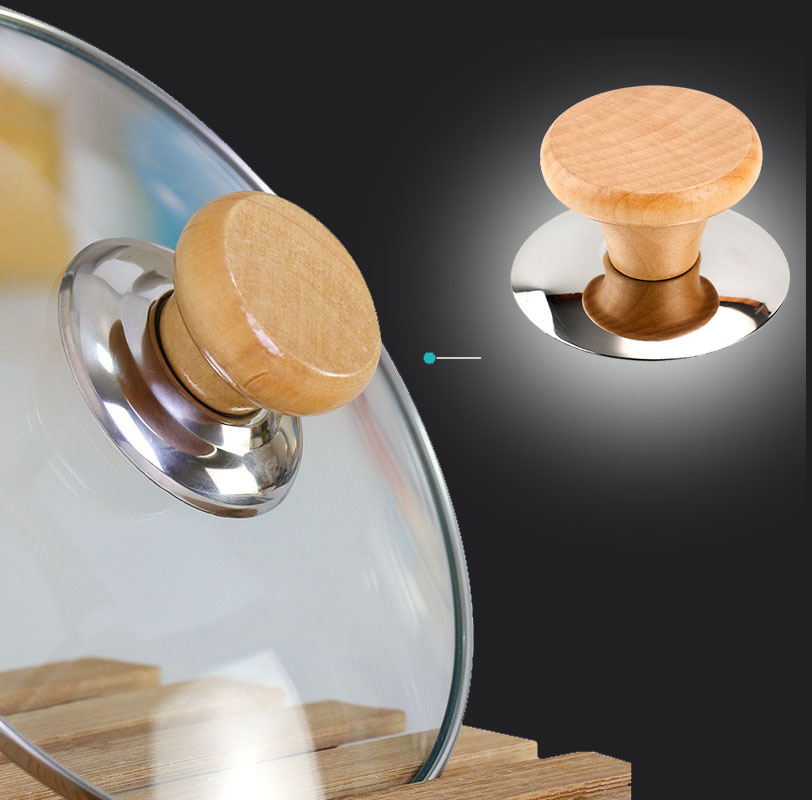 Phụ kiện núm gỗ, núm bakelite thay thế cho nắp nồi, nắp chảo, núm cầm tay chống nóng tiện lợi cho nồi chảo