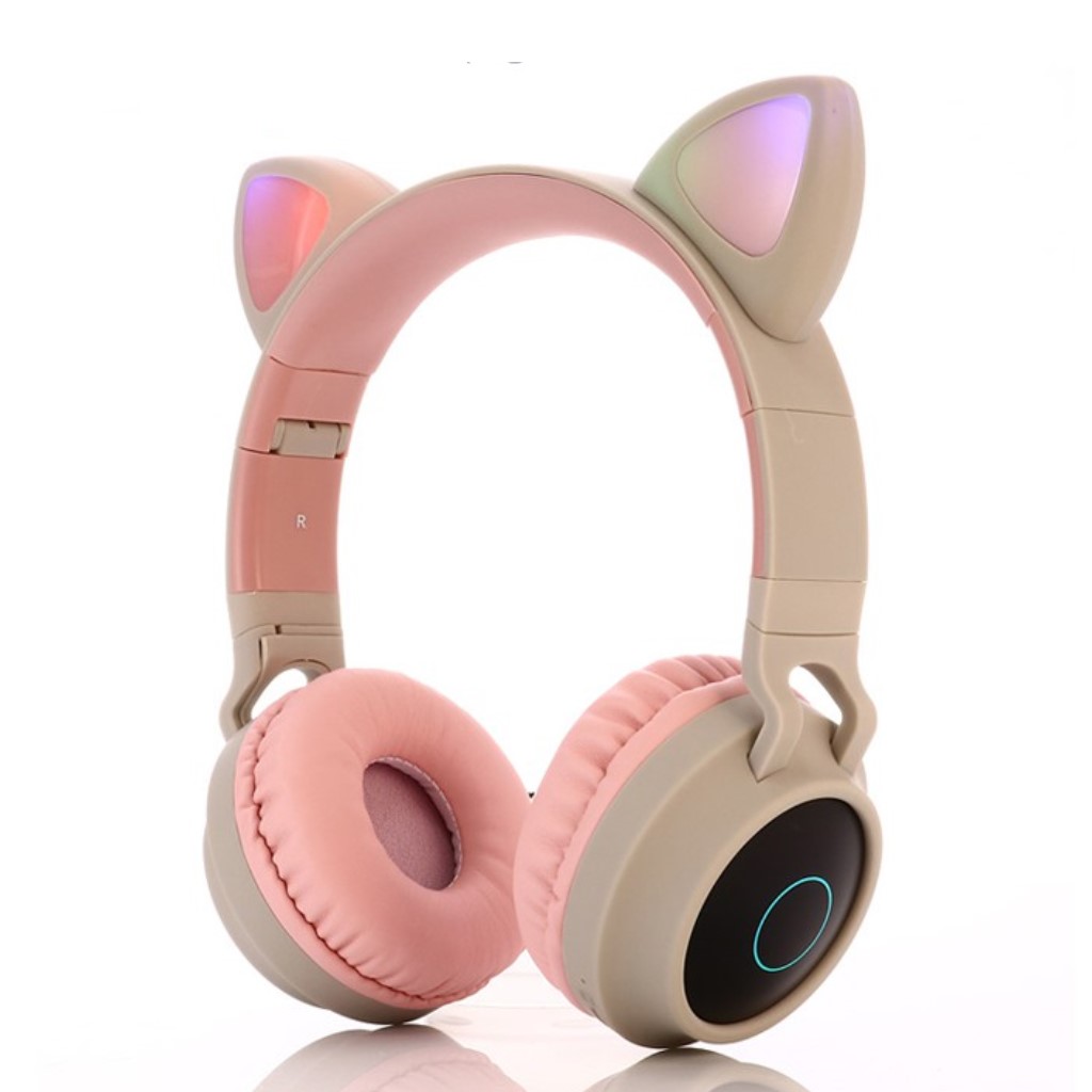 Tai Nghe chụp Tai Kết Nối Bluetooth Tai Mèo Cute