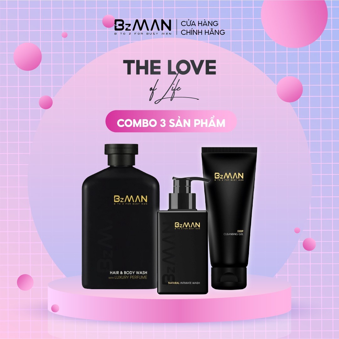 Combo The Love of Life BzMan Sữa tắm gội Nam 320ml