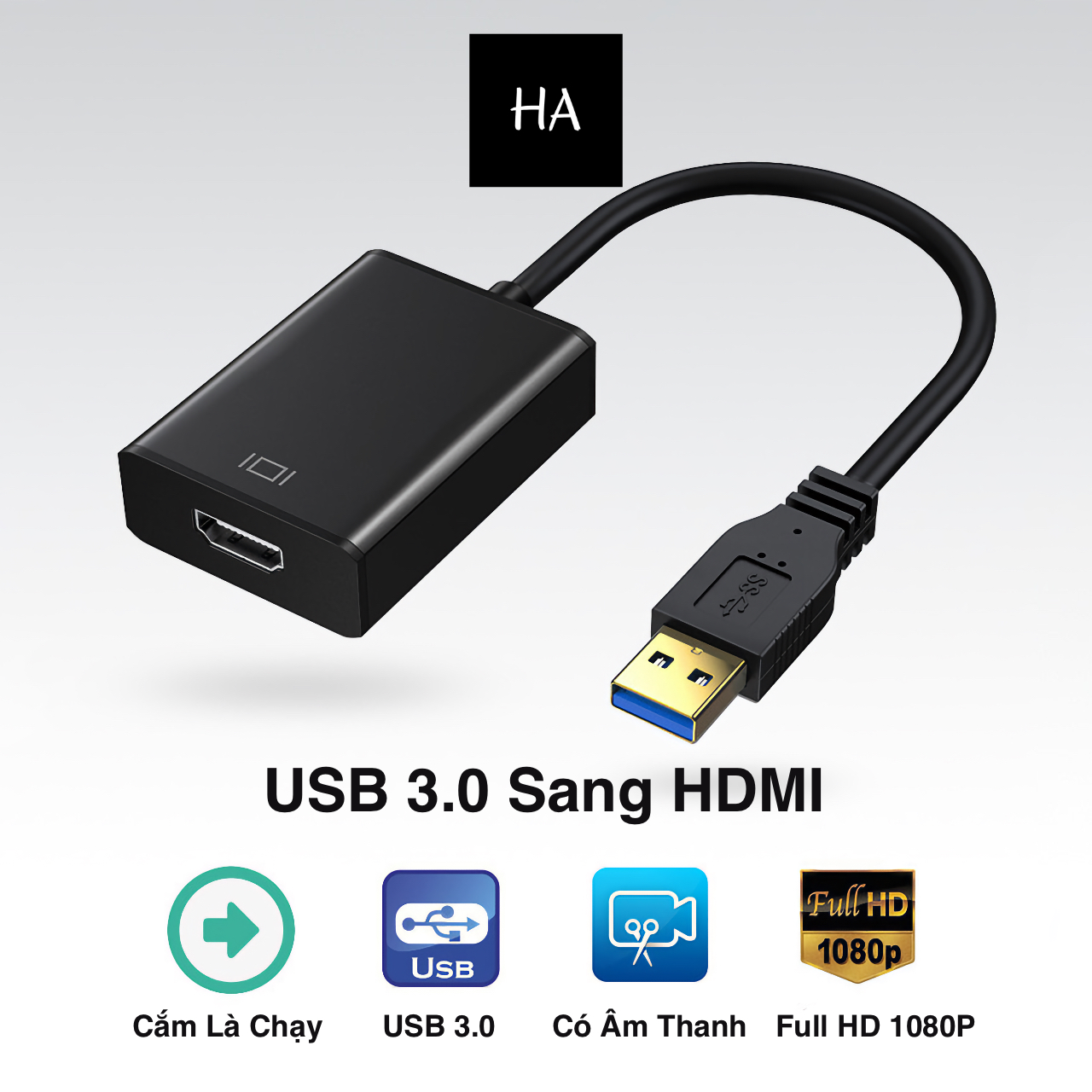 Usb to hdmi, đầu chuyển usb 3.0 sang hdmi