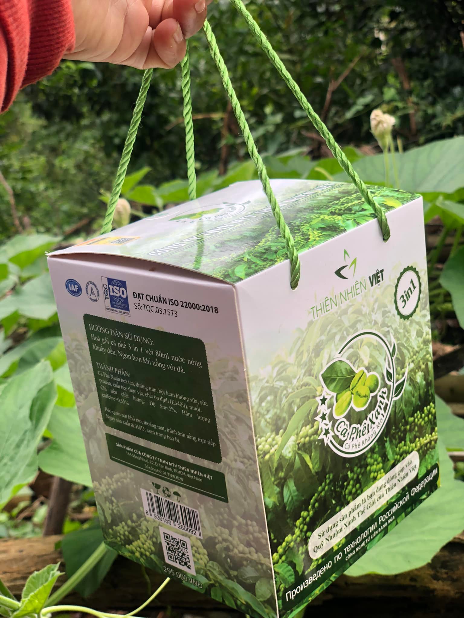 Cà phê xanh thiên nhiên việt hộp 30 gói. chính hãng