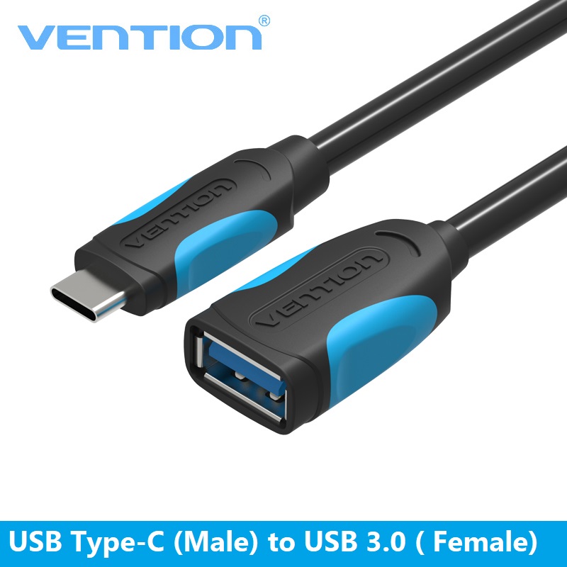 Type c - cáp chuyển dữ liệu usb 3.0 to usb type-c otg vention, dài 25cm vas-a51-b025