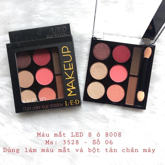 Phấn trang điểm mắt 6 ô kèm 2 ô bột tán mày
