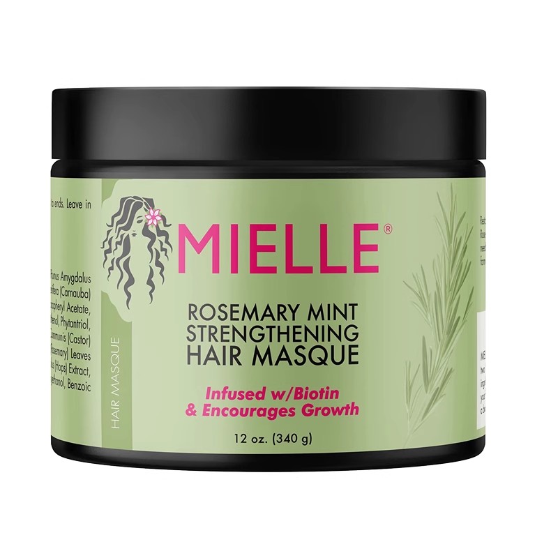 💗Mielle Organics Mặt nạ tóc giúp mọc tóc Mielle Organics Rosemary Mint Hair Masque 340g cho tóc khô, hư tổn và xoăn