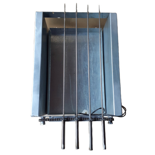 Máy nướng thịt tự quay mini dùng cho hộ gia đình tặng kèm 4 xiên thẳng, 1 xiên 3 chạc