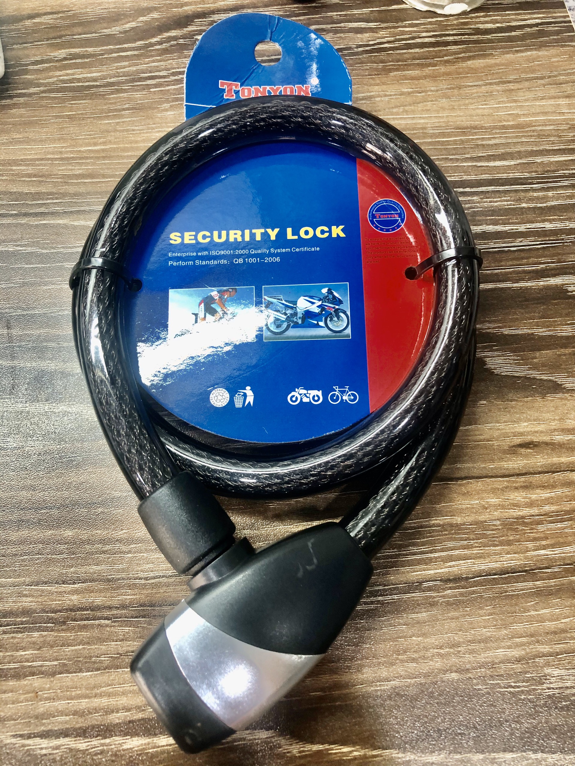 DÂY KHÓA CHÌA 12x650MM/15x800MM TONYON ( CHỐNG TRỘM XE ĐẠP, XE MÁY….. )