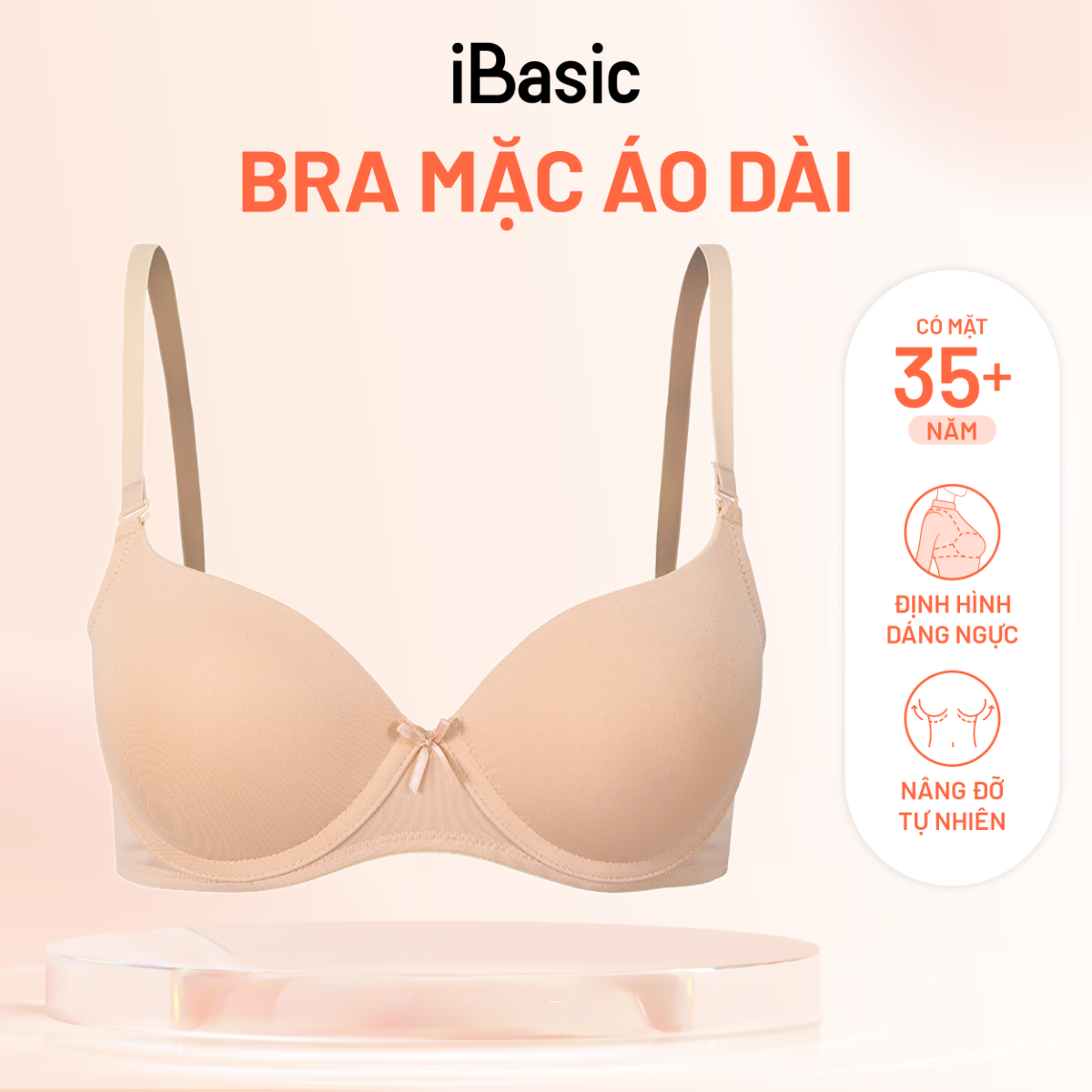  Áo ngực có gọng iBasic mút vừa T-Shirt smoothies BRAW130 