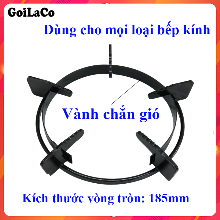 2 Kiềng Chắn gió Bếp gas tiết kiệm gas 18,5cm - Thay lắp đa số các loại bếp trên thị trường