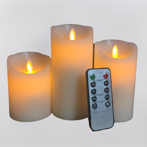 Nến điện tử, đèn cầy điện vỏ sáp có sử dụng điều khiển