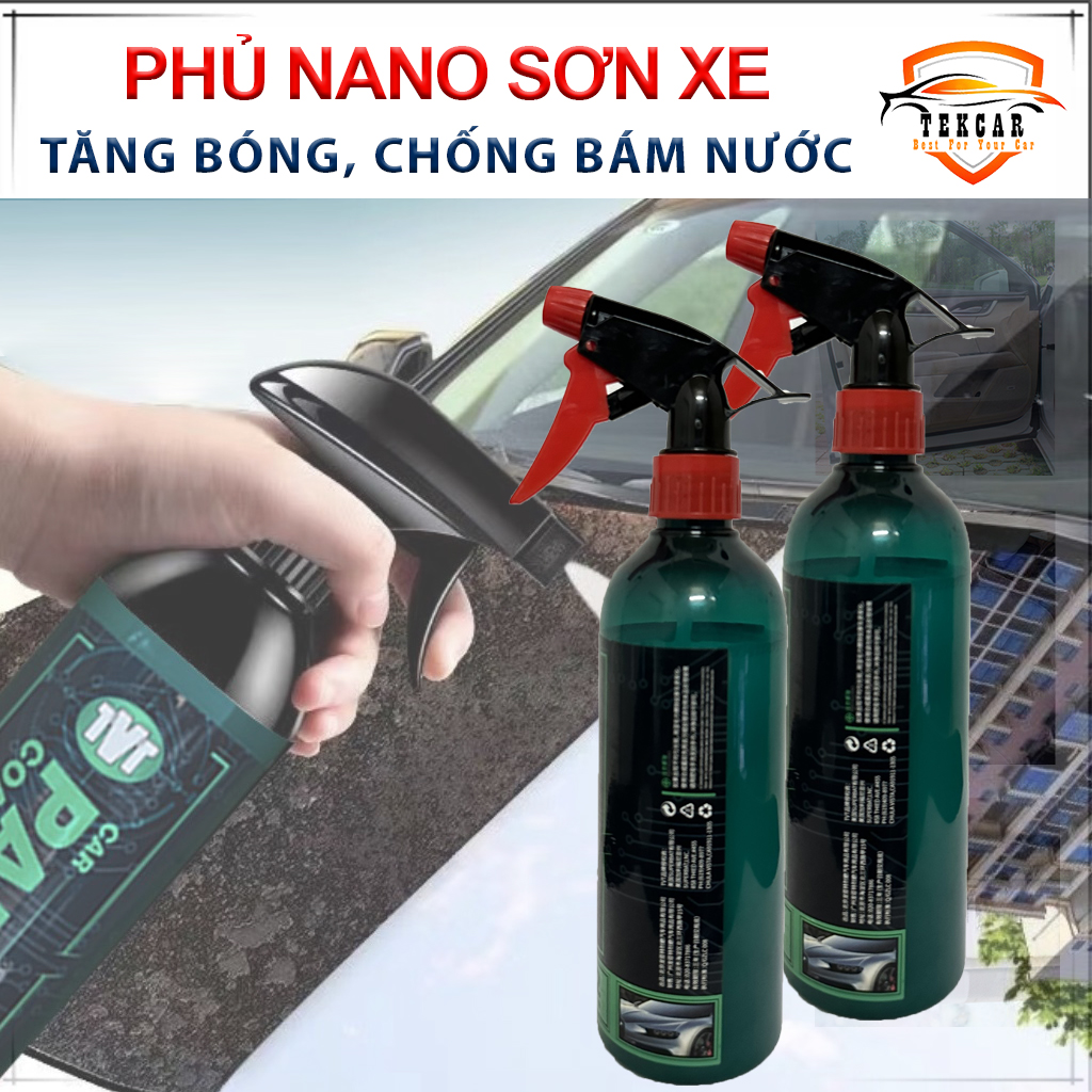 Chai xịt phủ nano chống bám nước sơn xe oto, phủ bóng làm sạch mới bề mặt sơn ô tô,xe máy, chống bám đọng nước