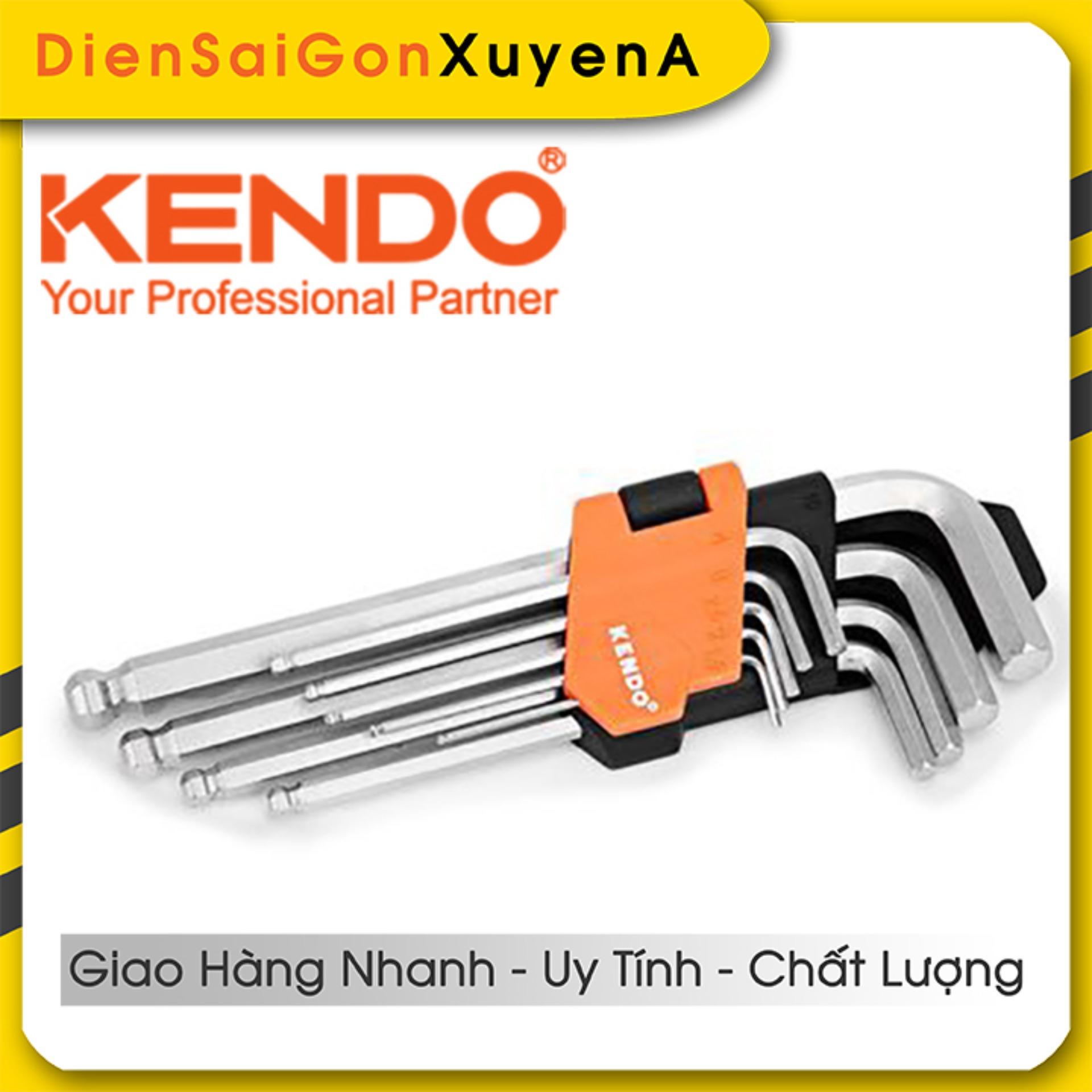 Bộ khóa lục giác đầu bi - bộ lục giác 9 đầu bi 1.5mm - 10mm crv kendo 20736