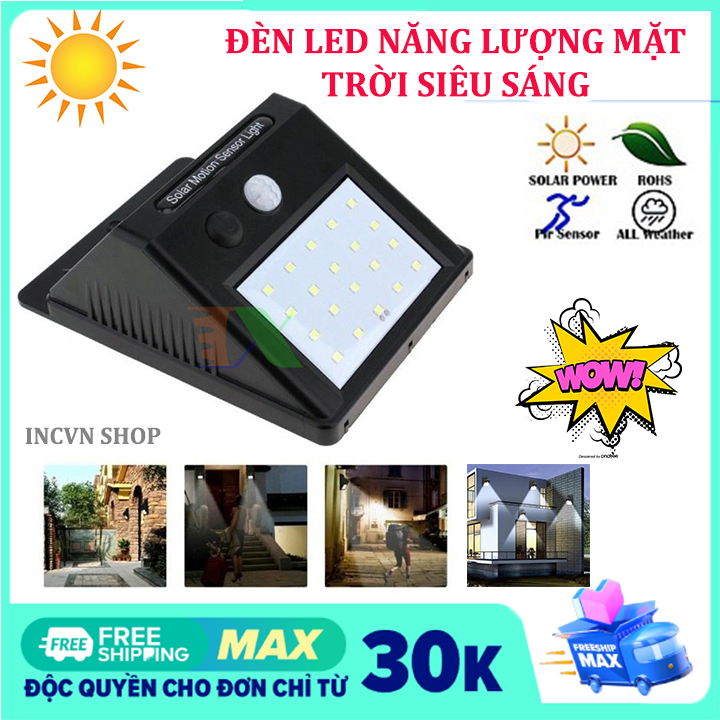 Bộ Đèn Đường Năng Lượng Mặt Trời, Đèn Chiếu Sáng,Đèn Led Siêu Sáng,Đèn Led Cao Áp Cảm Biến Cơ Thể Con Người- Chống Nước Chuẩn IP4,Tự Động Sạc Năng Lượng,Chiếu Sáng Và Tự Động Tắt Khi Rời Khỏi Phạm Vi Cảm Biến