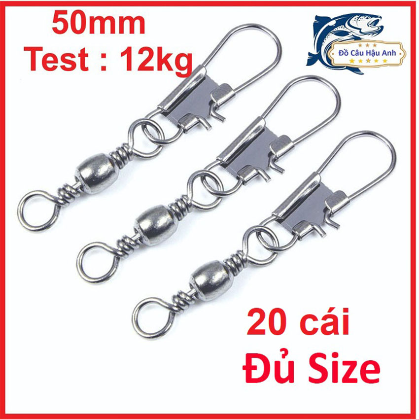 [FreeShip] Khóa link câu cá chống xoắn chịu tải lớn siêu rẻ PK1 Hậu Anh FISHING khoá link câu cá cứng cáp chắc khoẻ