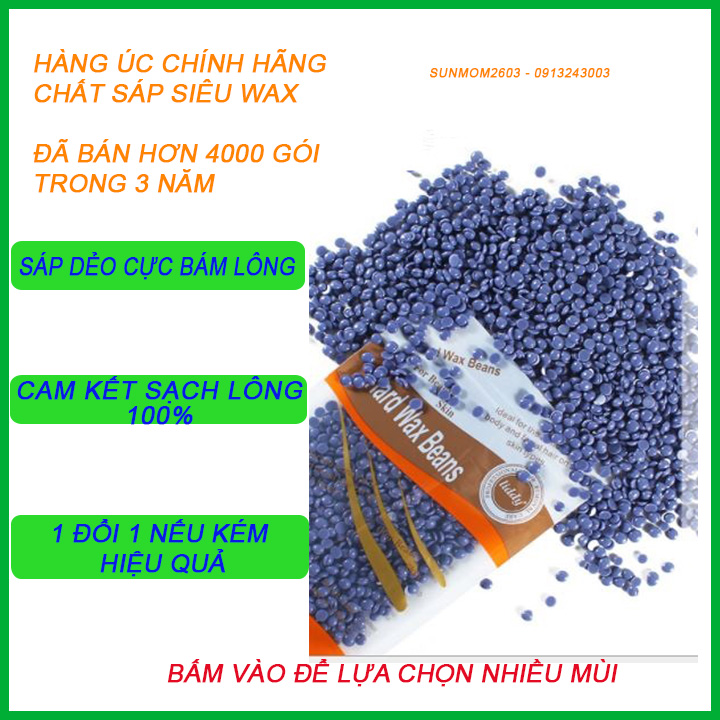 SÁP WAX LÔNG NÓNG HẠT ĐẬU WAX BEAN  300G [CHÍNH HÃNG- NHẬP KHẨU ÚC]