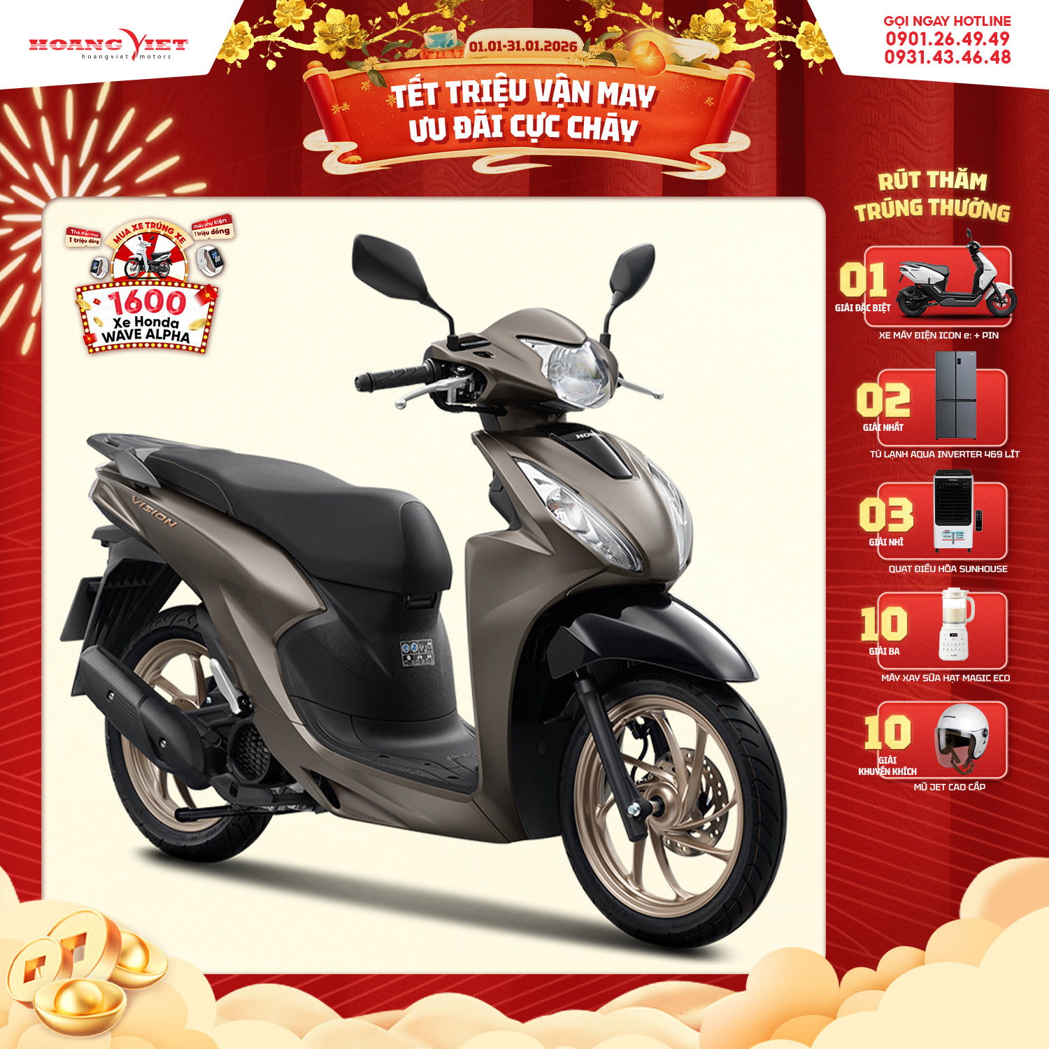  Xe Máy Honda Vision 110cc 2025 - Phiên Bản Đặc Biệt 