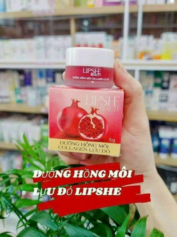 Son dưỡng hồng môi collagen lựu đỏ Lipshe
