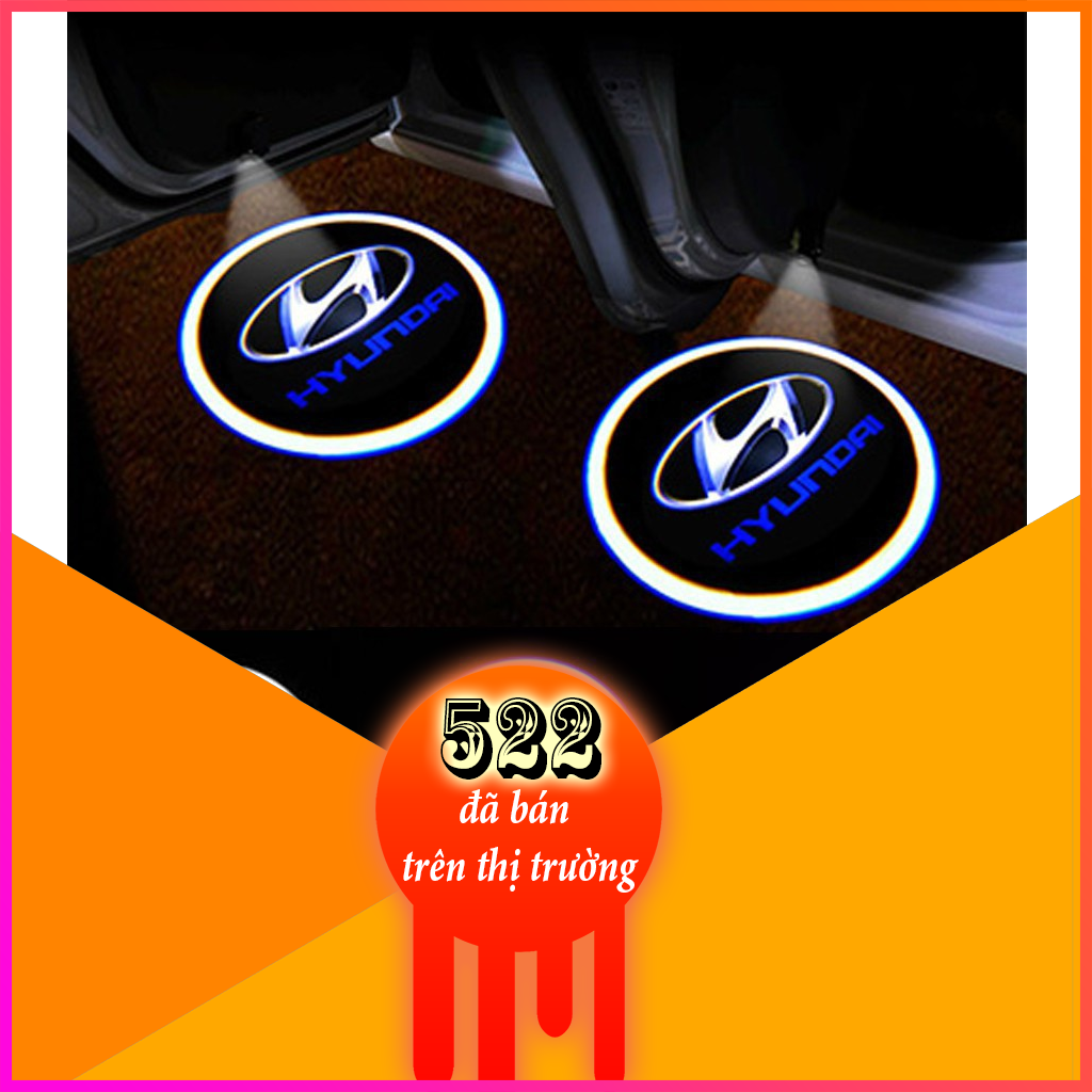 Bộ 2 Đèn led cánh cửa logo HYUNDAI