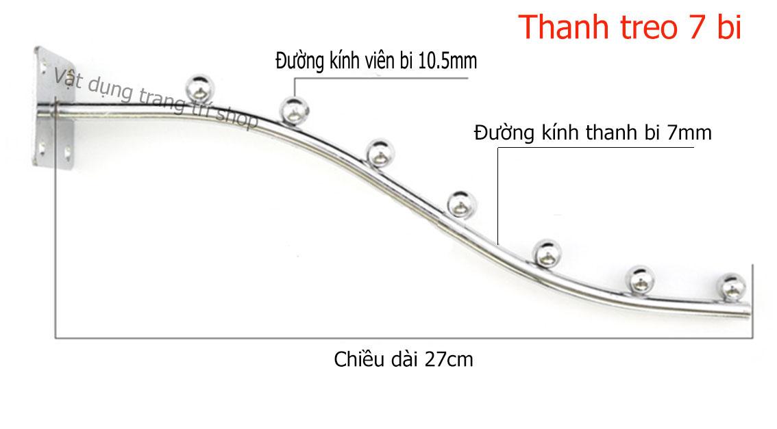 Bộ 5 móc bi treo tường