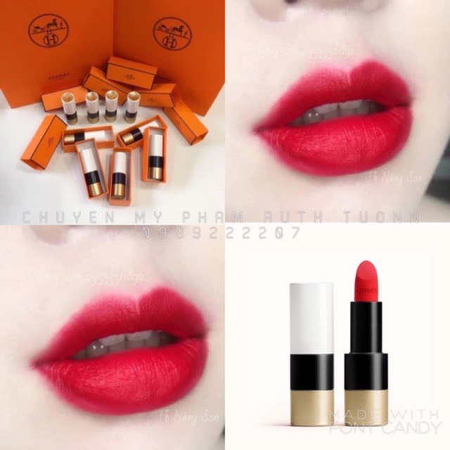 Son Rouge Hermès Rouge À Lèvres Mat 64 - Rouge Casaque