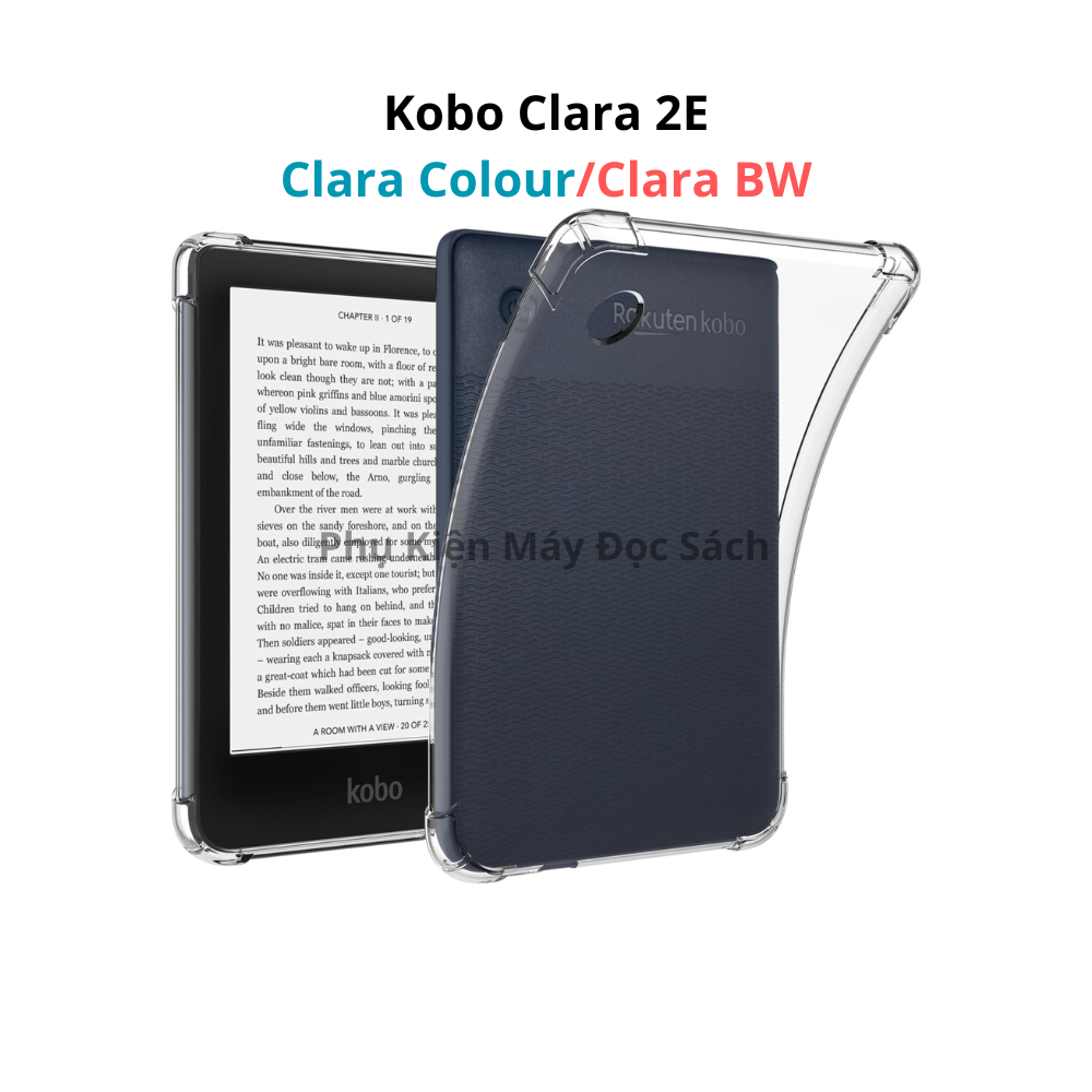 Ốp lưng silicone kobo clara 2e/clara colour/clara bw, case máy đọc sách kobo clara 2e/clara colour/clara bw